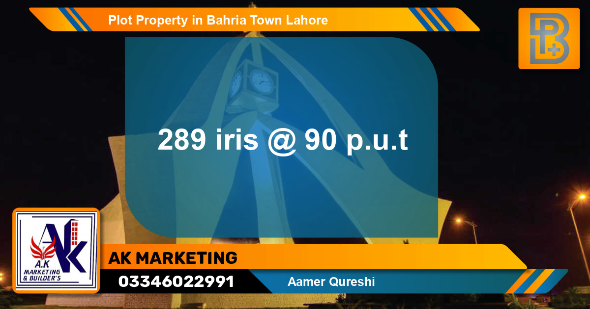 Residential Plot for Sale in Bahria Town, Lahore - (BP-73572)