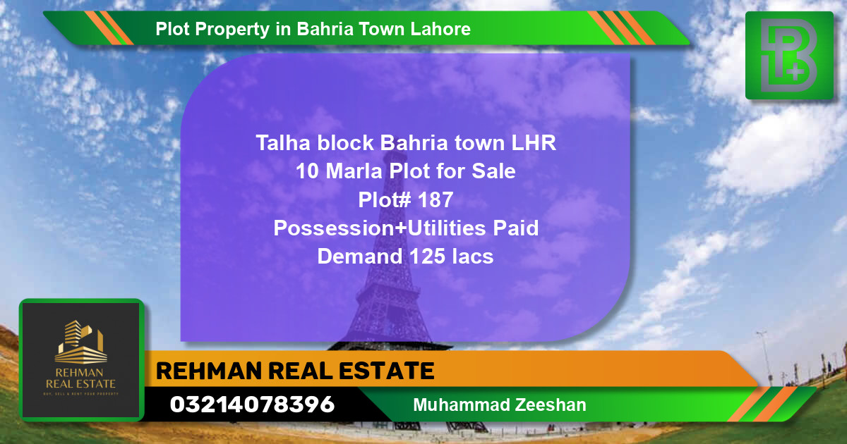 Residential Plot for Sale in Bahria Town, Lahore - (BP-73593)