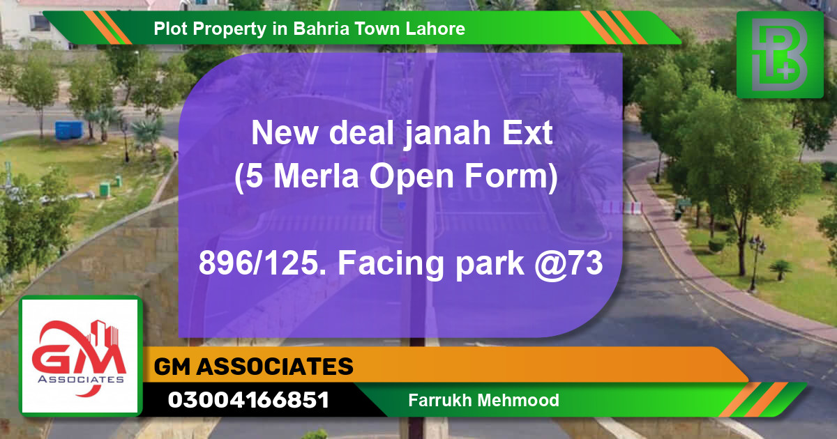 Residential Plot for Sale in Bahria Town, Lahore - (BP-73605)