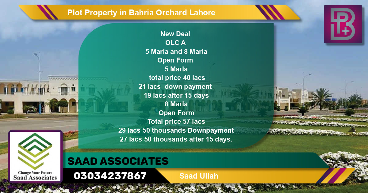 Residential Plot for Sale in Bahria Orchard, Lahore - (BP-73620)