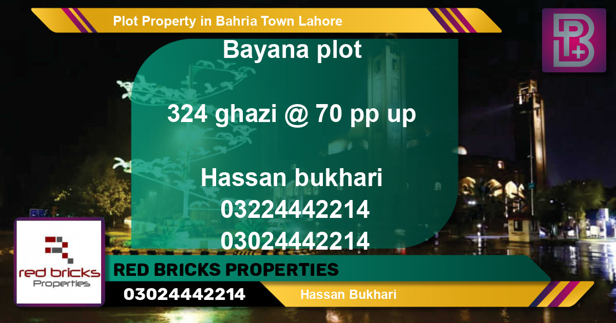 Residential Plot for Sale in Bahria Town, Lahore - (BP-73639)