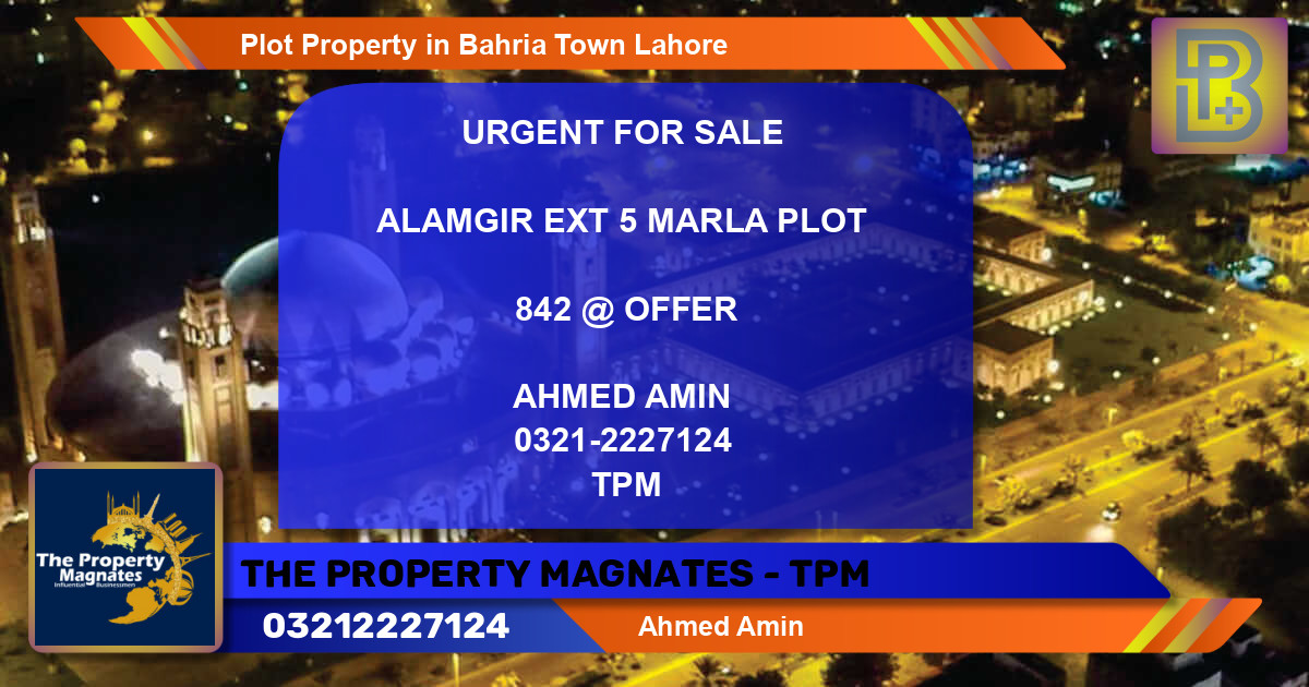 Residential Plot for Sale in Bahria Town, Lahore - (BP-73658)