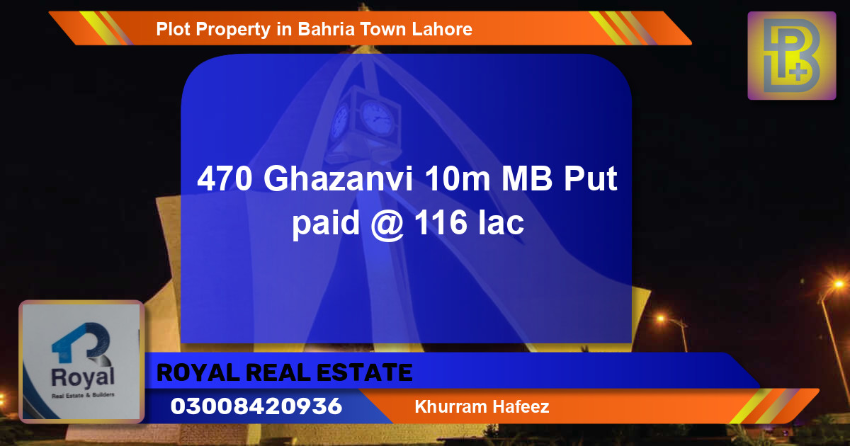 Residential Plot for Sale in Bahria Town, Lahore - (BP-73670)