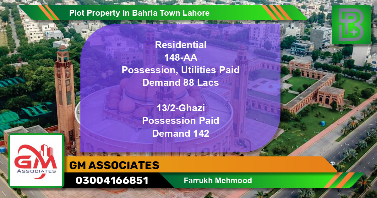 Residential Plot for Sale in Bahria Town, Lahore - (BP-73694)