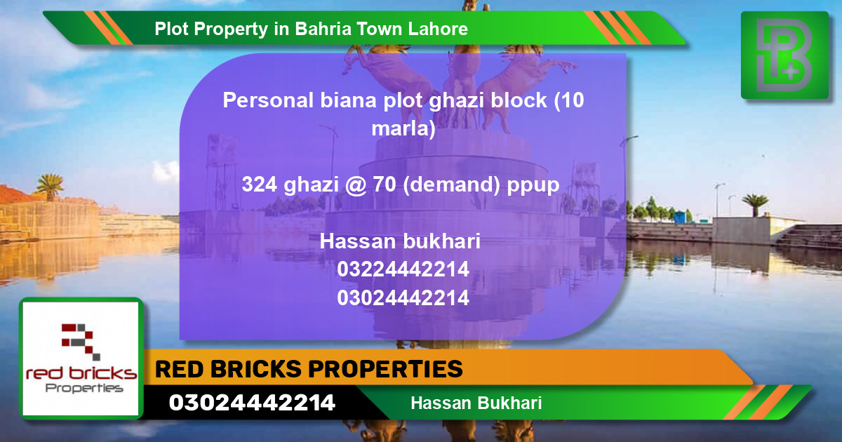 Residential Plot for Sale in Bahria Town, Lahore - (BP-73728)