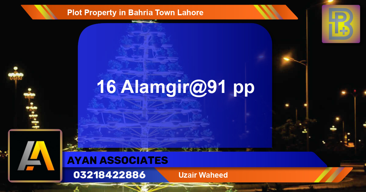 Residential Plot for Sale in Bahria Town, Lahore - (BP-73744)