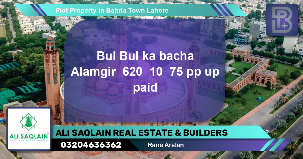 Residential Plot for Sale in Bahria Town, Lahore - (BP-73766)