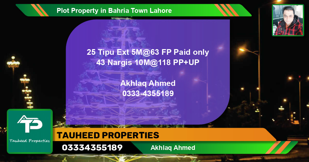 Residential Plot for Sale in Bahria Town, Lahore - (BP-73767)