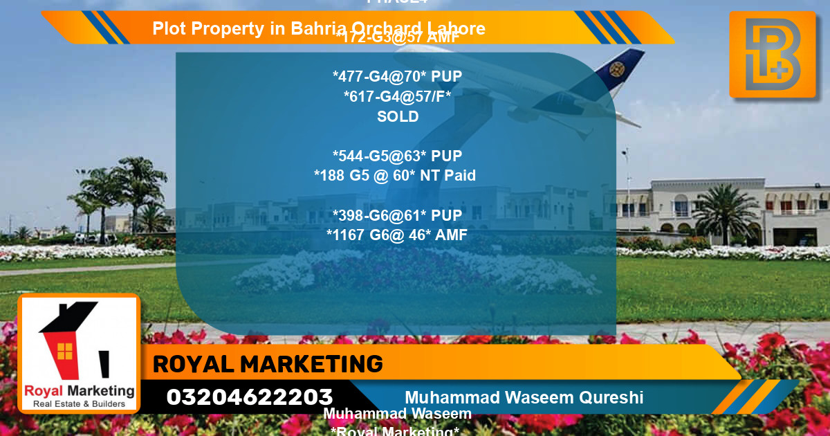 Residential Plot for Sale in Bahria Orchard, Lahore - (BP-73787)
