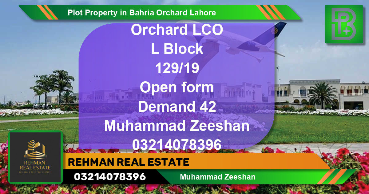 Residential Plot for Sale in Bahria Orchard, Lahore - (BP-73806)