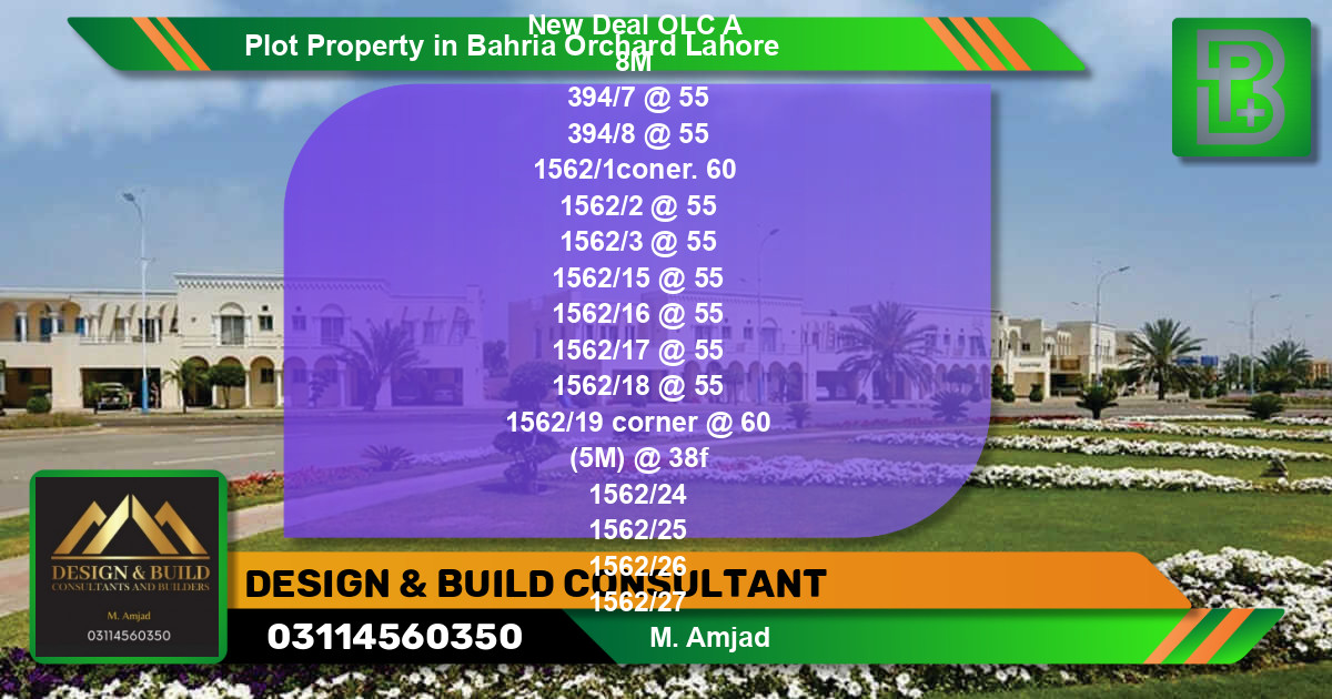 Residential Plot for Sale in Bahria Orchard, Lahore - (BP-73821)