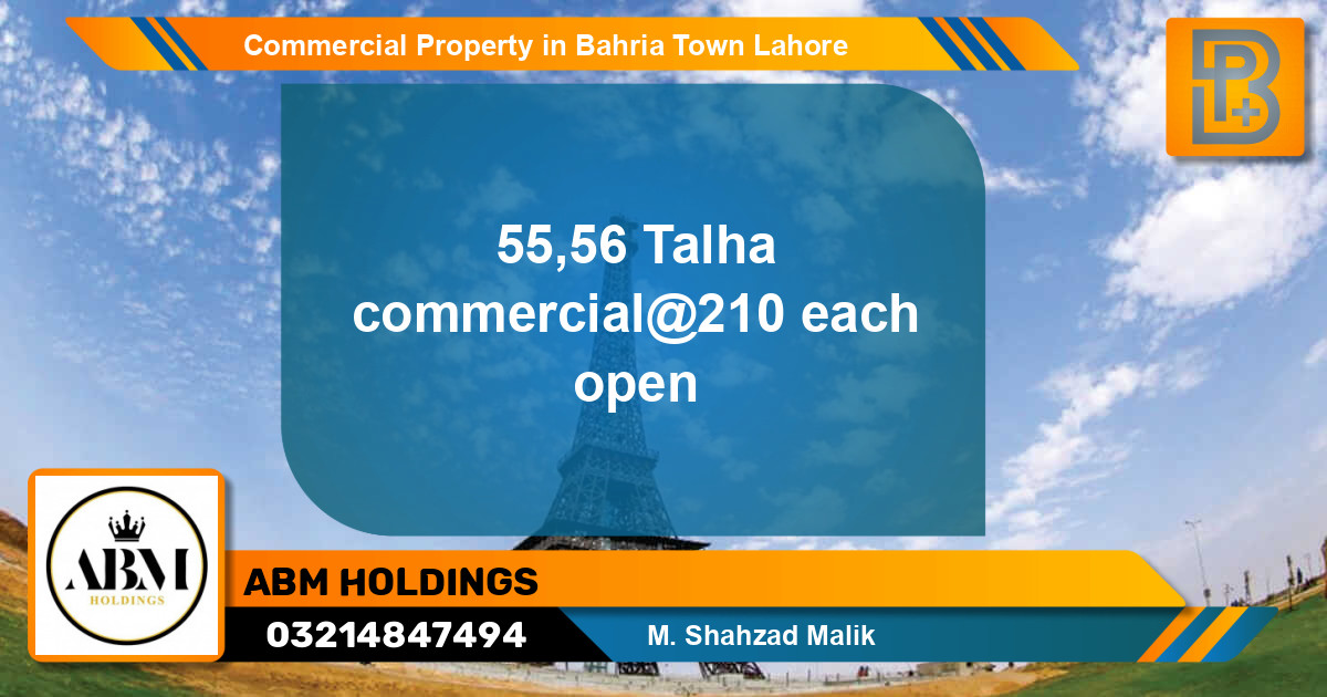 Commercial Property for Sale in Bahria Town, Lahore - (BP-73822)