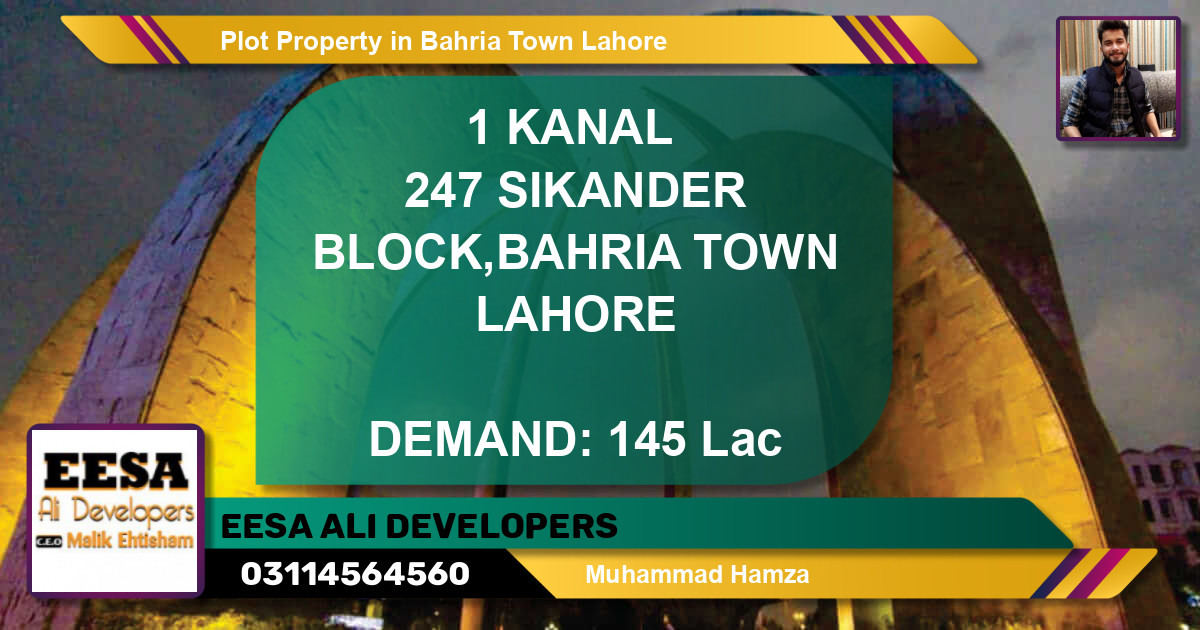 Residential Plot for Sale in Bahria Town, Lahore - (BP-73835)