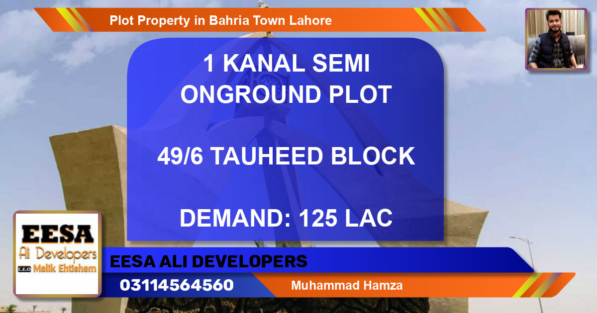 Residential Plot for Sale in Bahria Town, Lahore - (BP-73841)