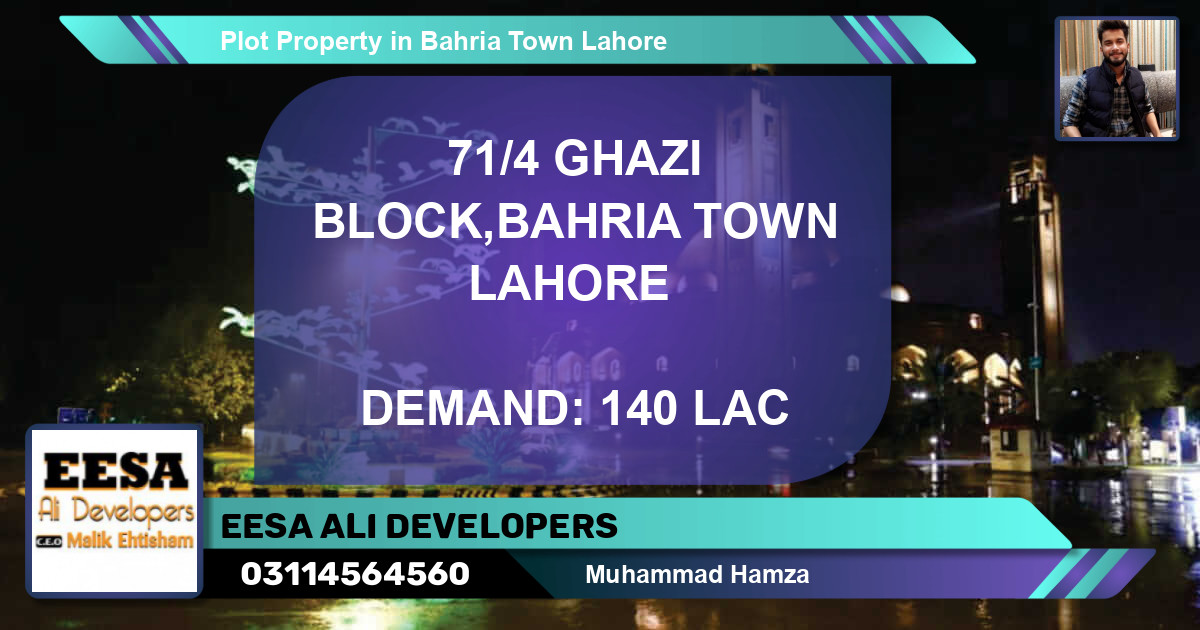 Residential Plot for Sale in Bahria Town, Lahore - (BP-73842)