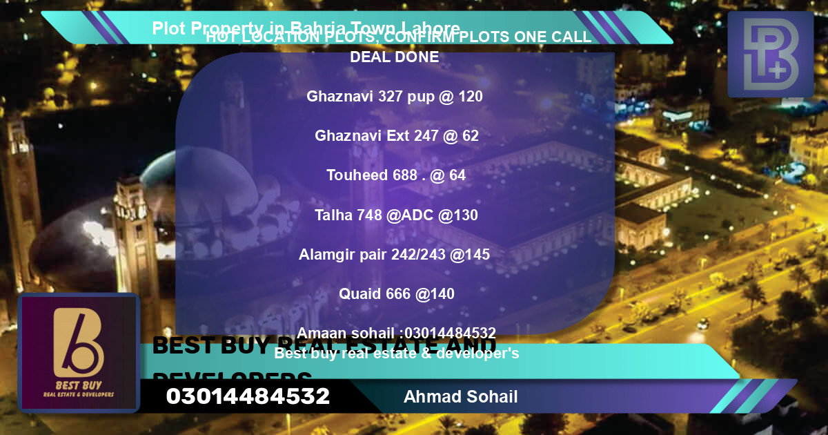 Residential Plot for Sale in Bahria Town, Lahore - (BP-73846)