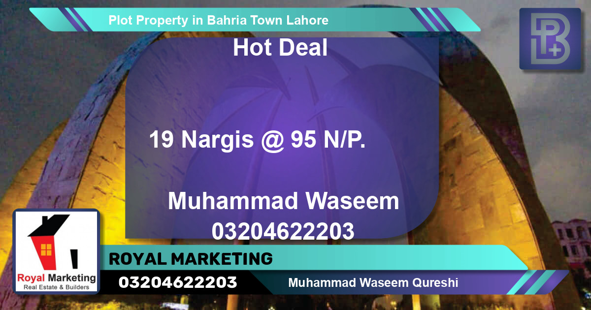 Residential Plot for Sale in Bahria Town, Lahore - (BP-73859)