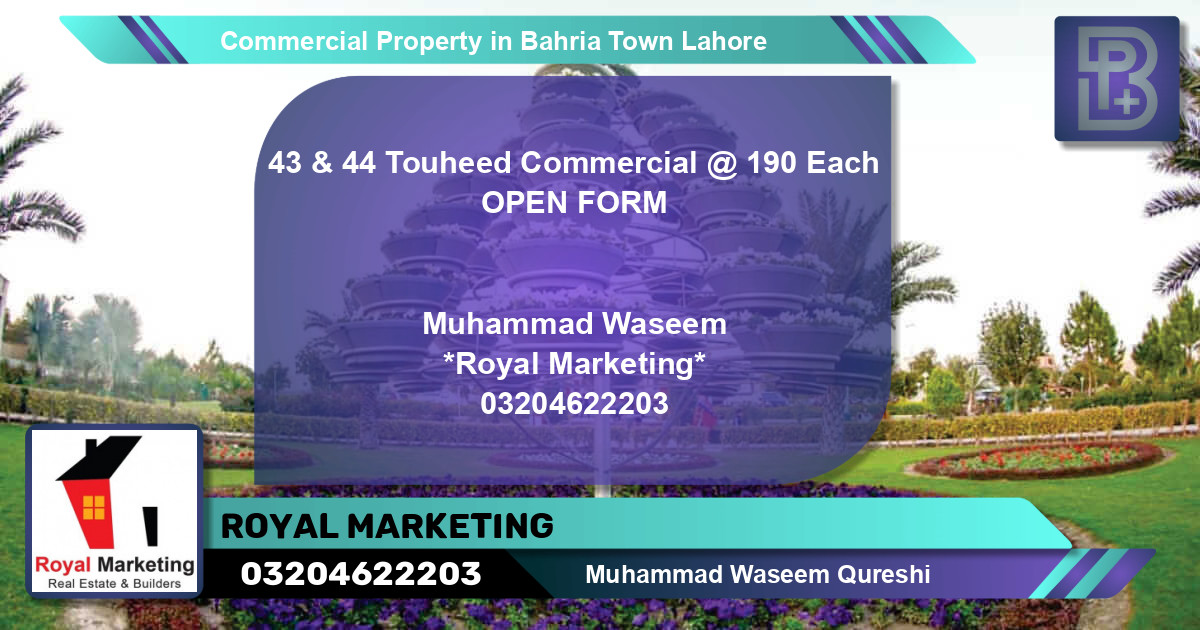 Commercial Property for Sale in Bahria Town, Lahore - (BP-73861)