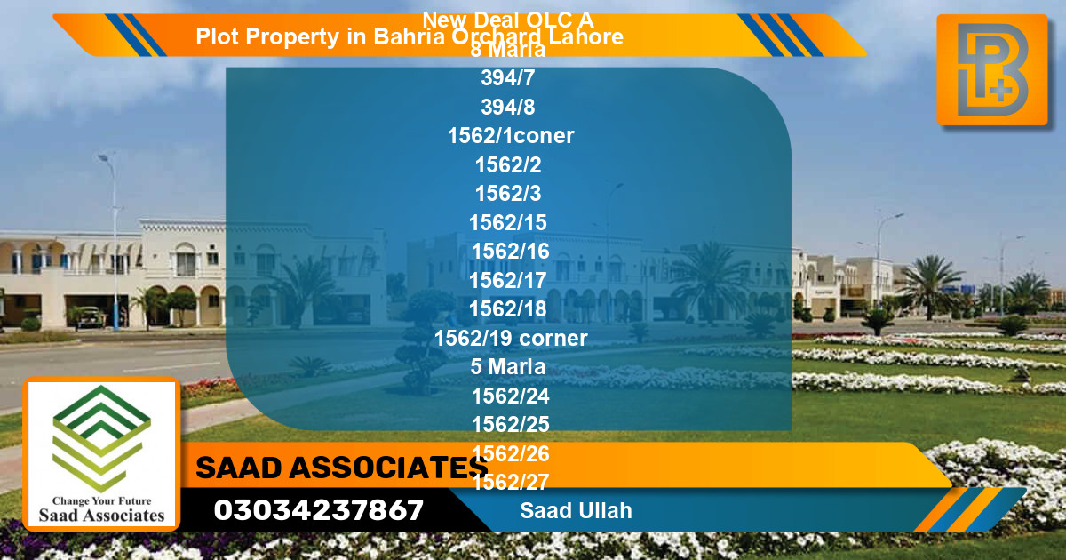 Residential Plot for Sale in Bahria Orchard, Lahore - (BP-73885)