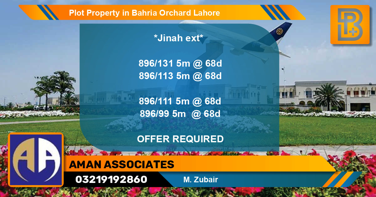 Residential Plot for Sale in Bahria Orchard, Lahore - (BP-73889)