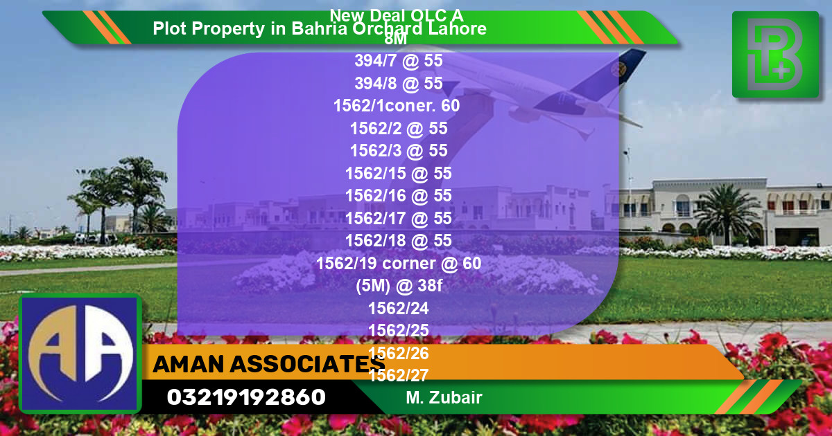 Residential Plot for Sale in Bahria Orchard, Lahore - (BP-73891)