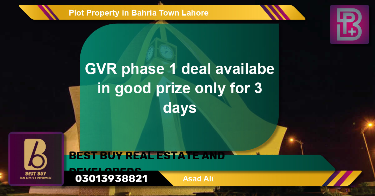 Residential Plot for Sale in Bahria Town, Lahore - (BP-73906)