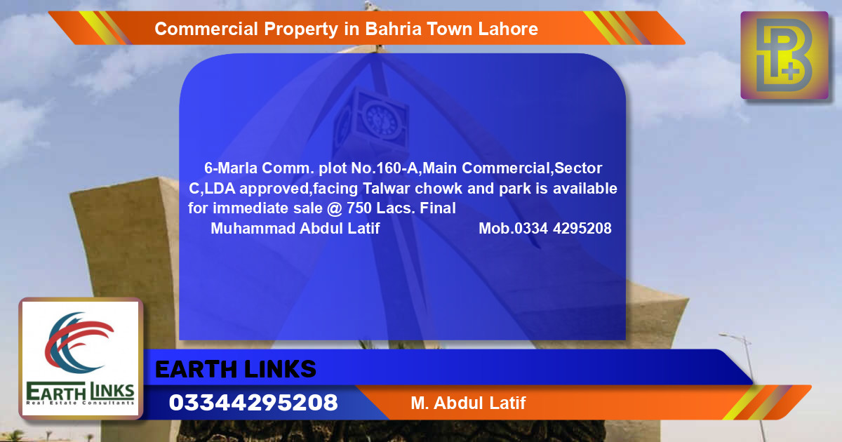 Commercial Property for Sale in Bahria Town, Lahore - (BP-73985)