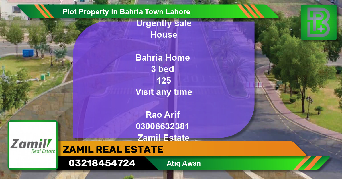 Residential Plot for Sale in Bahria Town, Lahore - (BP-73995)
