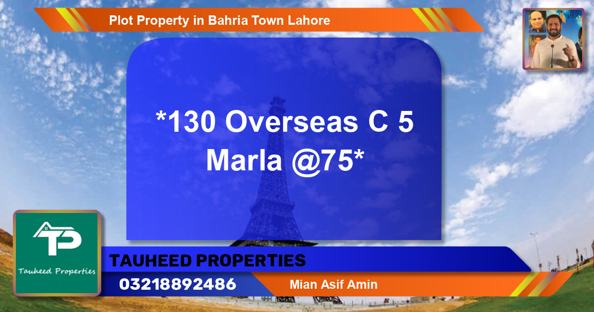 Residential Plot for Sale in Bahria Town, Lahore - (BP-74006)