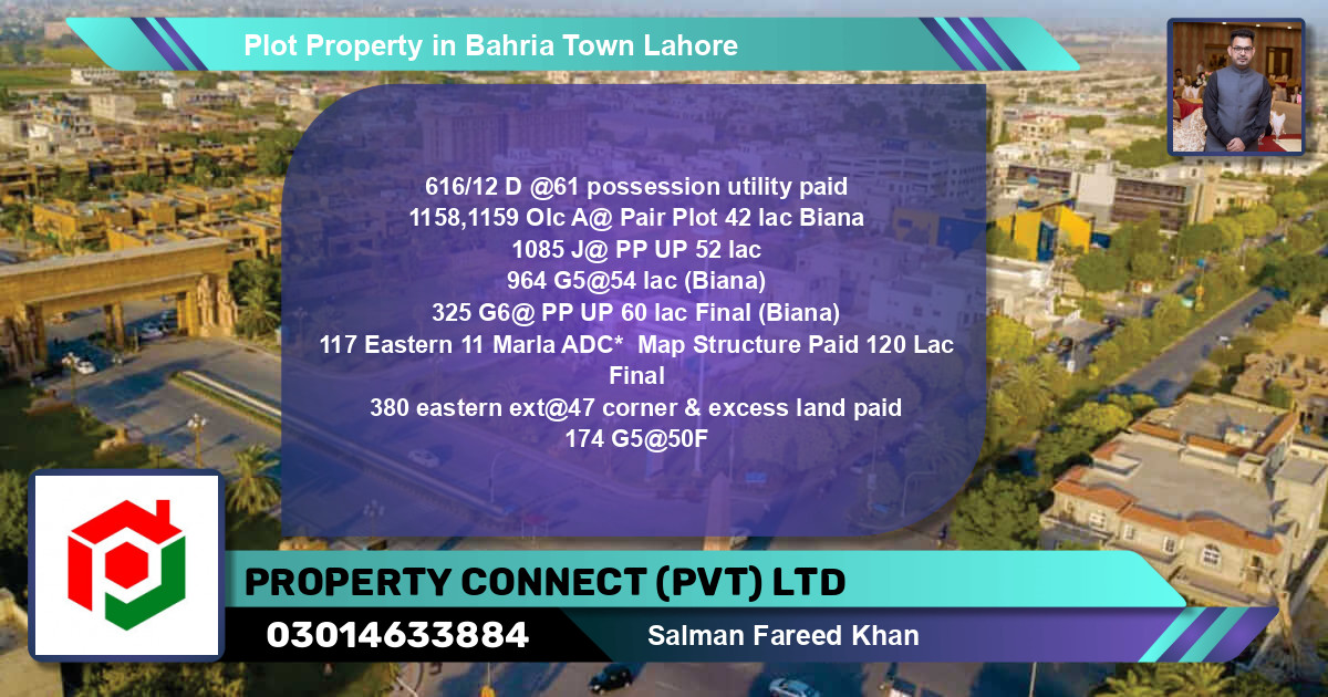 Residential Plot for Sale in Bahria Town, Lahore - (BP-74037)