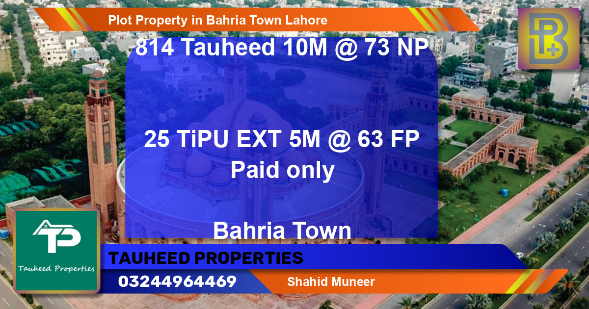 Residential Plot for Sale in Bahria Town, Lahore - (BP-74038)