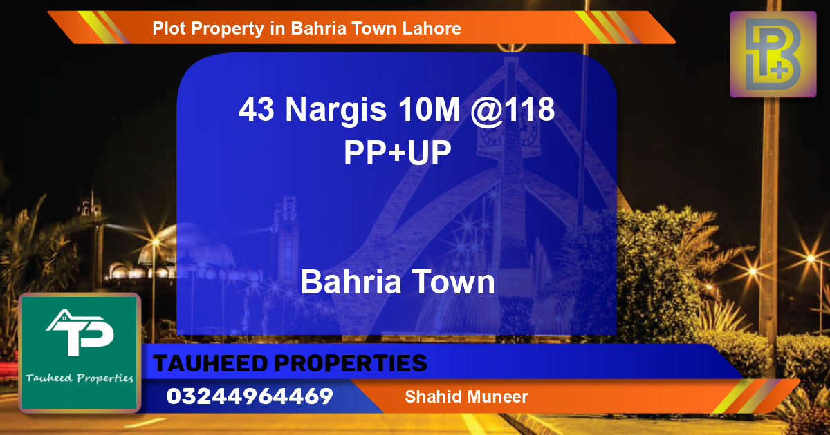 Residential Plot for Sale in Bahria Town, Lahore - (BP-74045)
