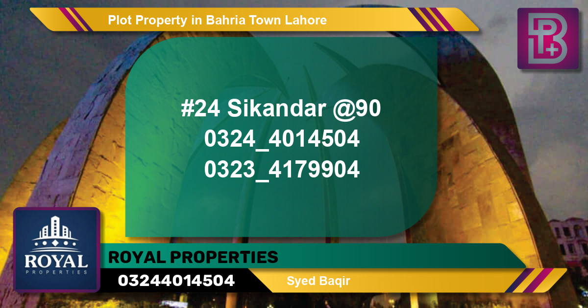 Residential Plot for Sale in Bahria Town, Lahore - (BP-74068)