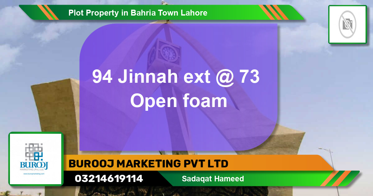 Residential Plot for Sale in Bahria Town, Lahore - (BP-74081)
