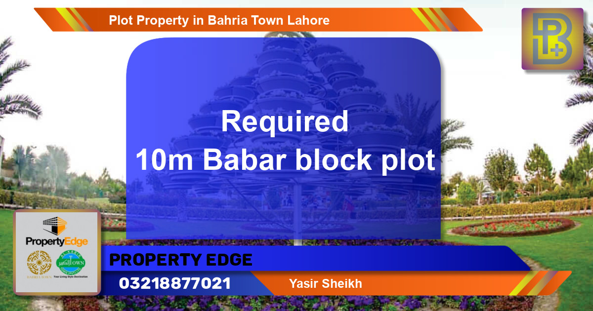 Residential Plot for Sale in Bahria Town, Lahore - (BP-74092)