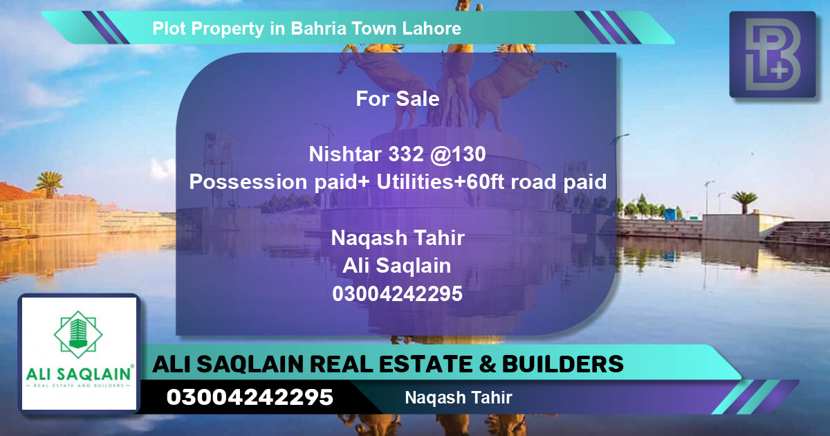 Residential Plot for Sale in Bahria Town, Lahore - (BP-74096)