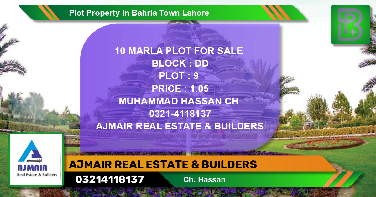 Residential Plot for Sale in Bahria Town, Lahore - (BP-74105)