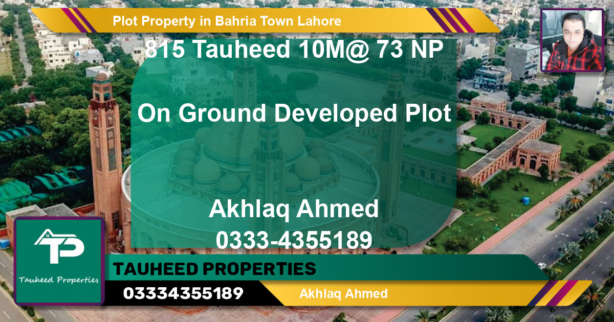 Residential Plot for Sale in Bahria Town, Lahore - (BP-74110)