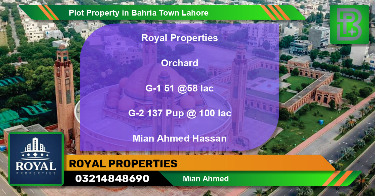 Residential Plot for Sale in Bahria Town, Lahore - (BP-74141)