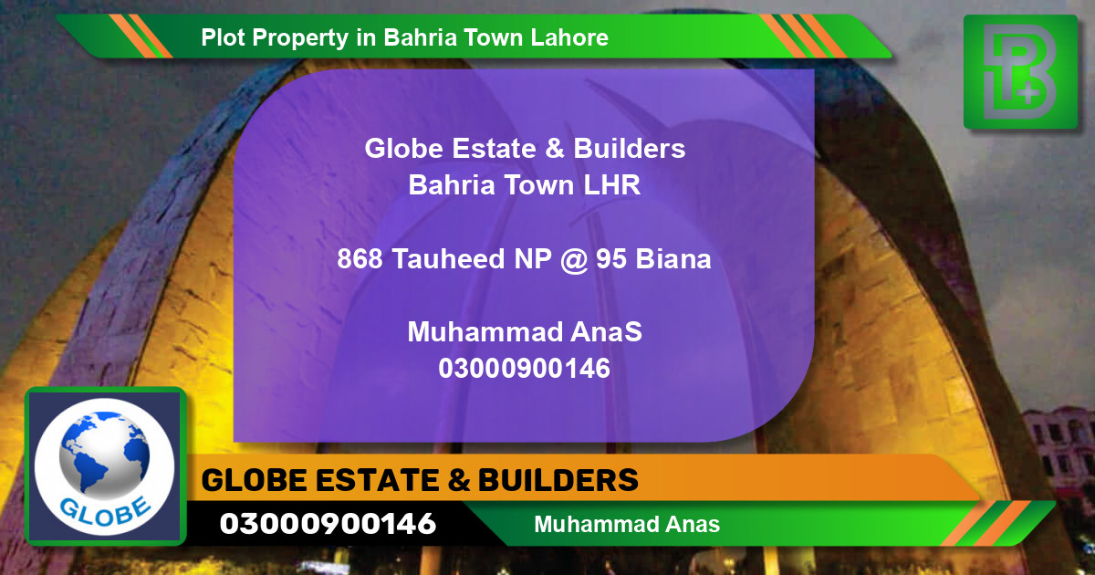 Residential Plot for Sale in Bahria Town, Lahore - (BP-74146)