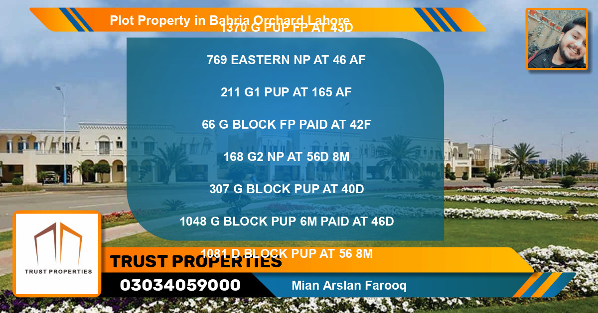 Residential Plot for Sale in Bahria Orchard, Lahore - (BP-74150)
