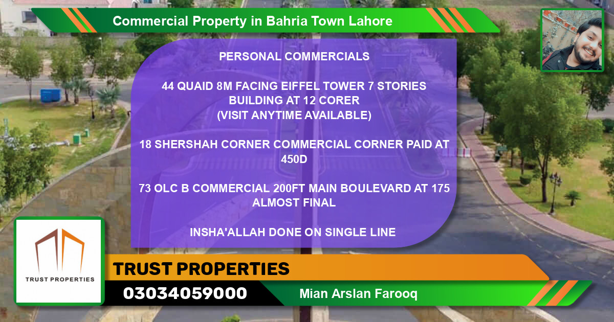 Commercial Property for Sale in Bahria Town, Lahore - (BP-74151)