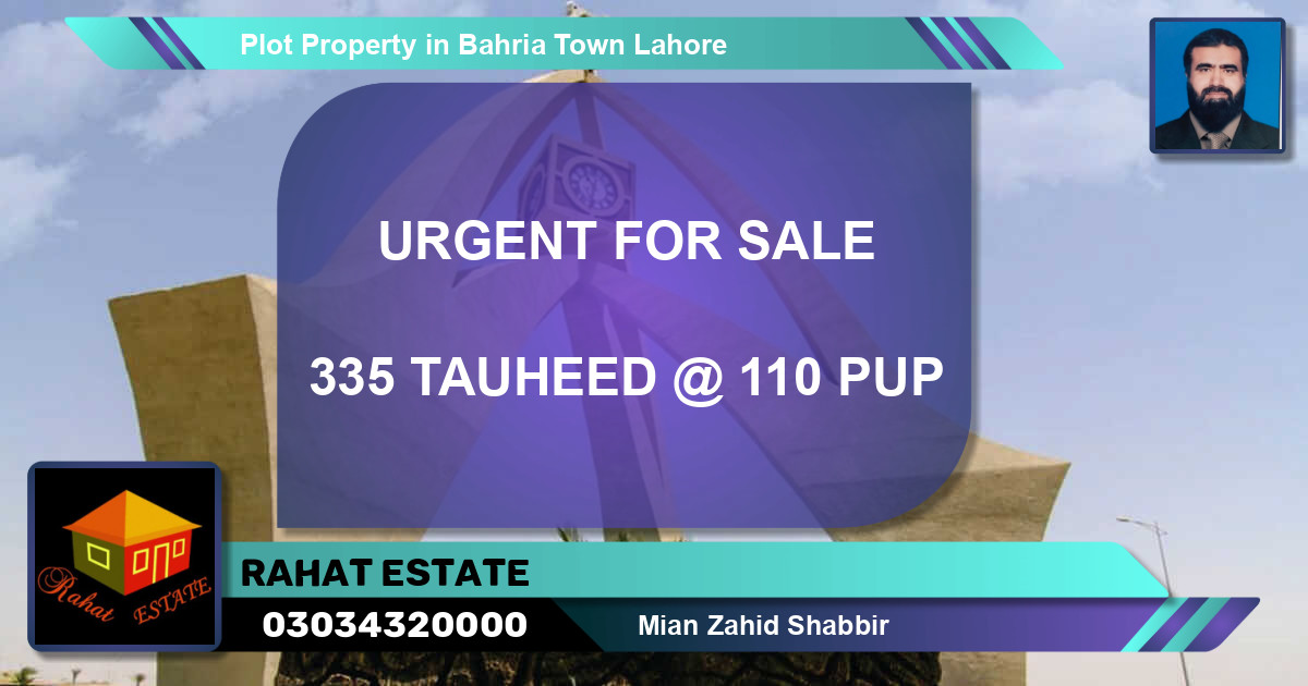 Residential Plot for Sale in Bahria Town, Lahore - (BP-74159)