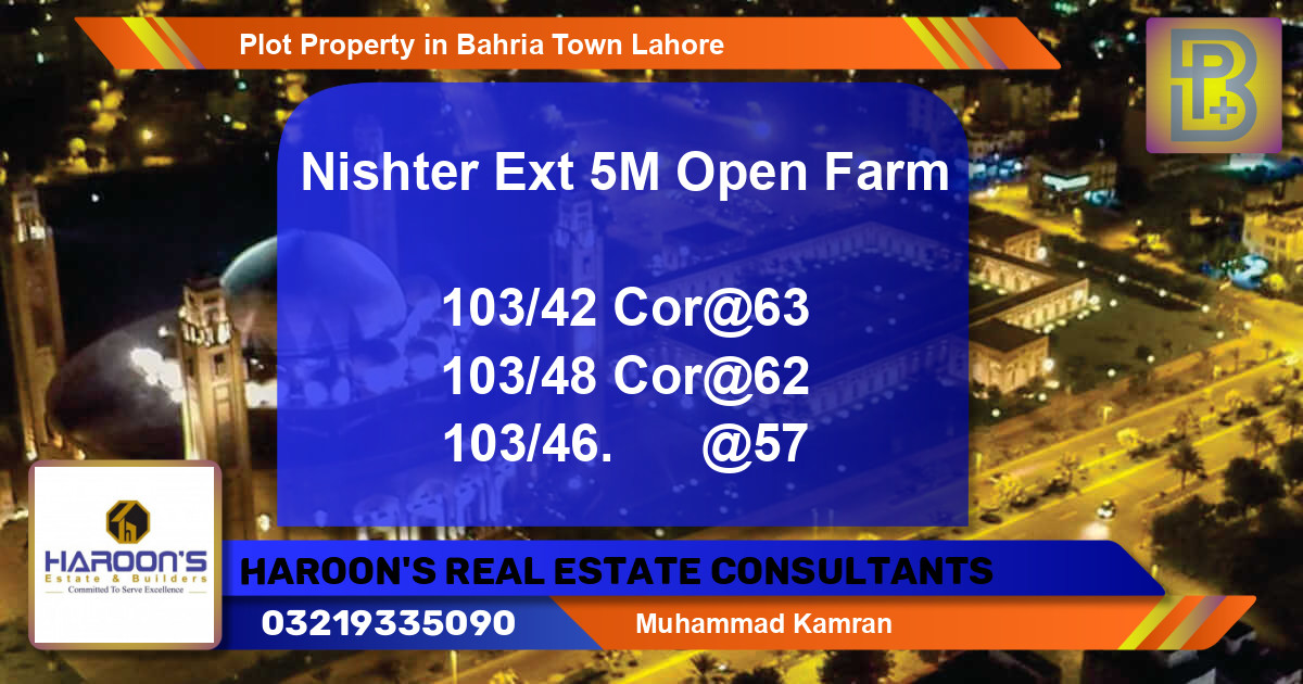 Residential Plot for Sale in Bahria Town, Lahore - (BP-74165)