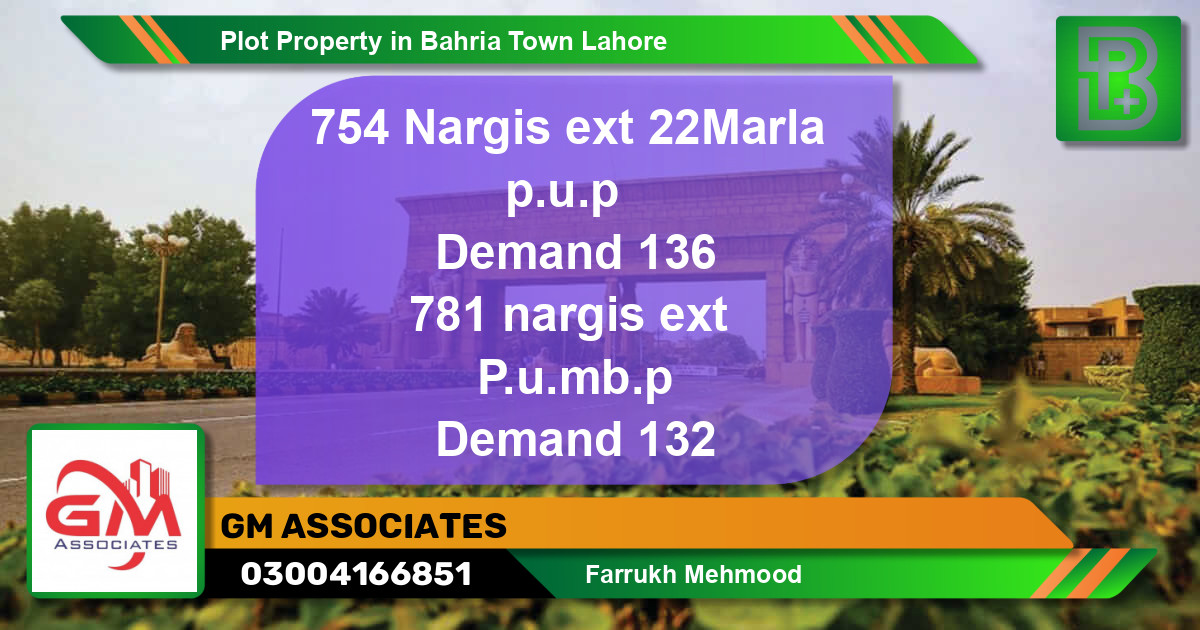 Residential Plot for Sale in Bahria Town, Lahore - (BP-74199)