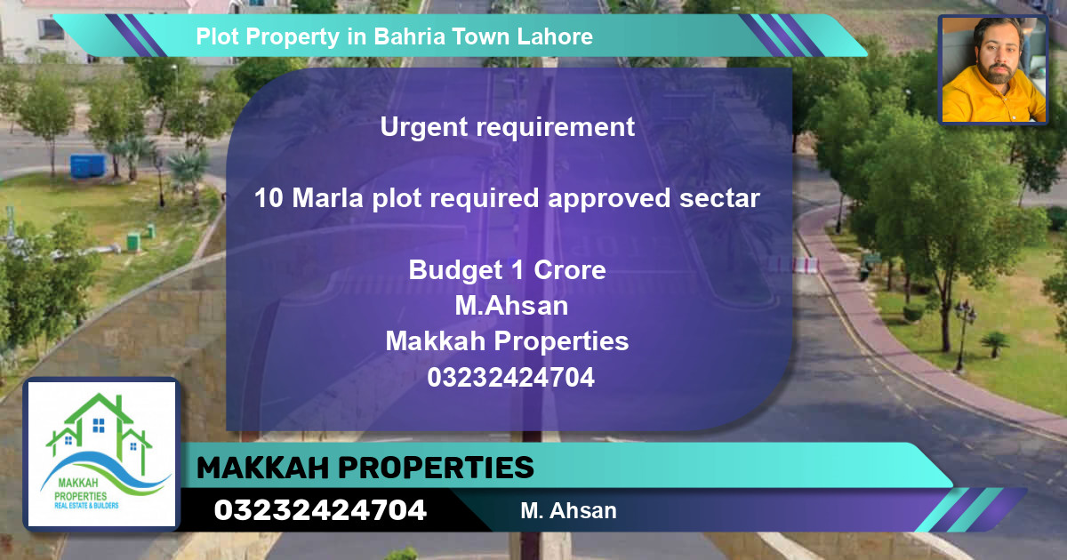 Residential Plot for Sale in Bahria Town, Lahore - (BP-74212)
