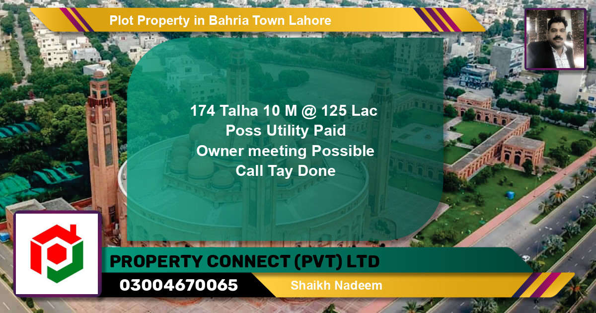 Residential Plot for Sale in Bahria Town, Lahore - (BP-74221)