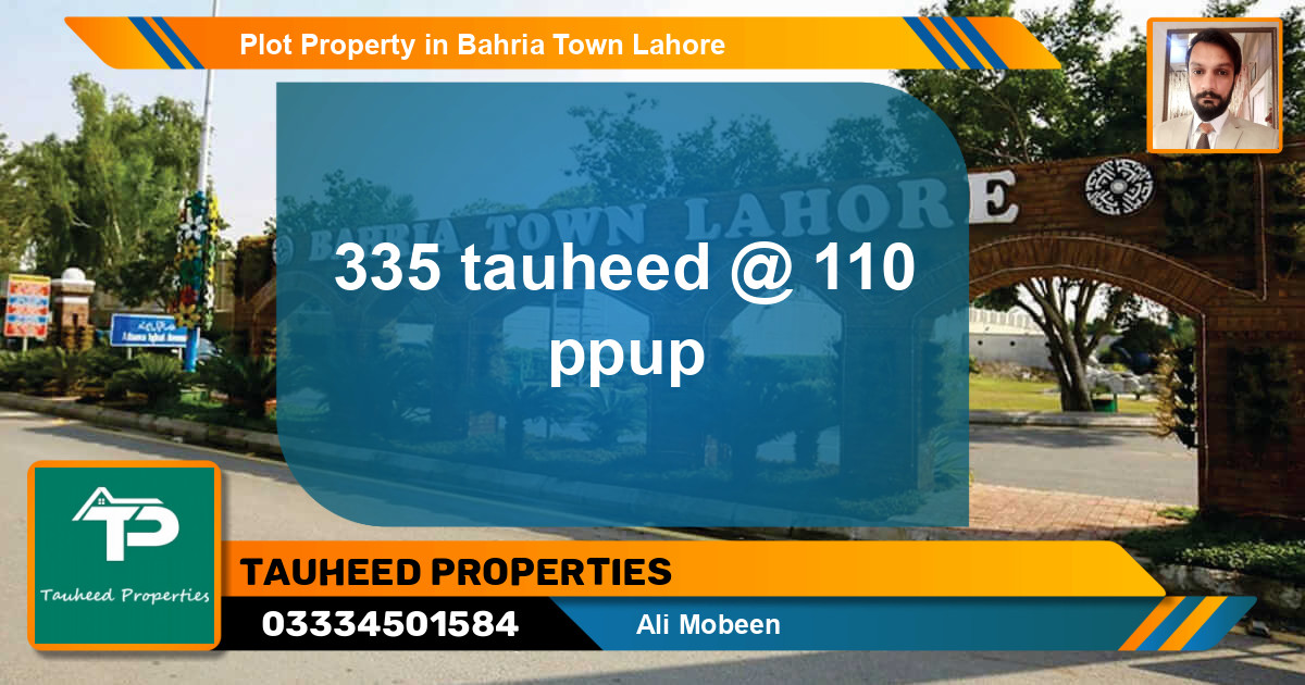 Residential Plot for Sale in Bahria Town, Lahore - (BP-74260)