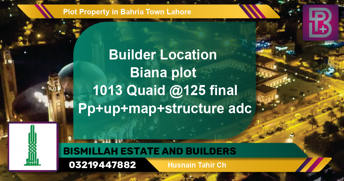 Residential Plot for Sale in Bahria Town, Lahore - (BP-74264)