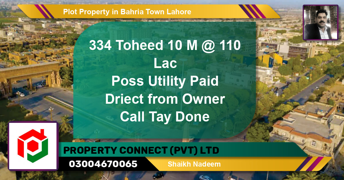 Residential Plot for Sale in Bahria Town, Lahore - (BP-74265)